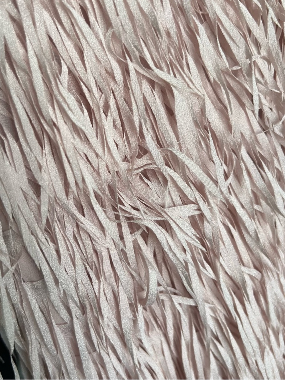 Express Fringe Trim Mini Skirt in Blush Pink- 28” Waist - Picture 5 of 7